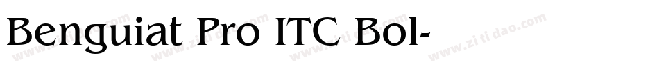 Benguiat Pro ITC Bol字体转换
